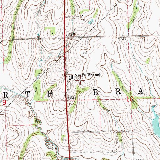 Topographic Map of North Branch Church, NE