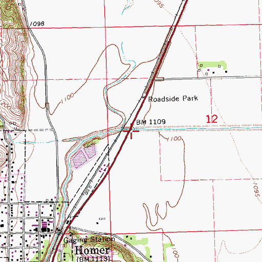 Topographic Map of Omaha Creek, NE