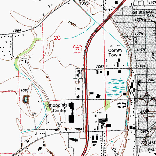 Topographic Map of Raceway Park, NE