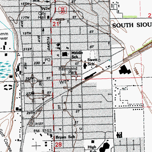 Topographic Map of Raymond Park, NE