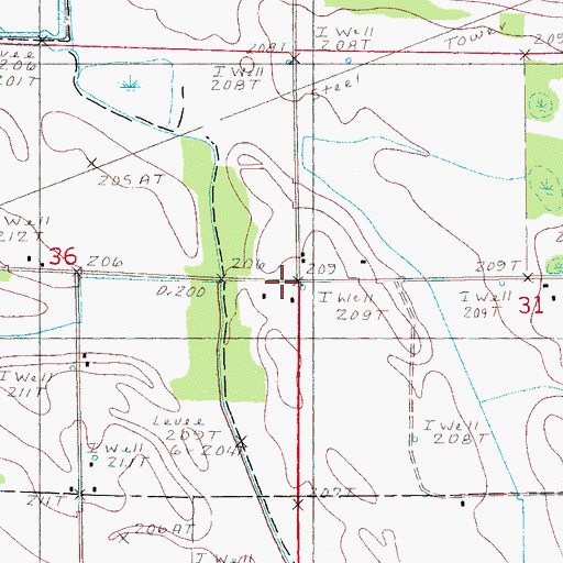 Topographic Map of Union Grove Church, AR