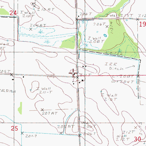 Topographic Map of West Union Church, AR