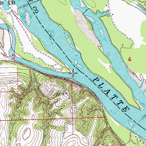 Topographic Map of Salt Creek, NE
