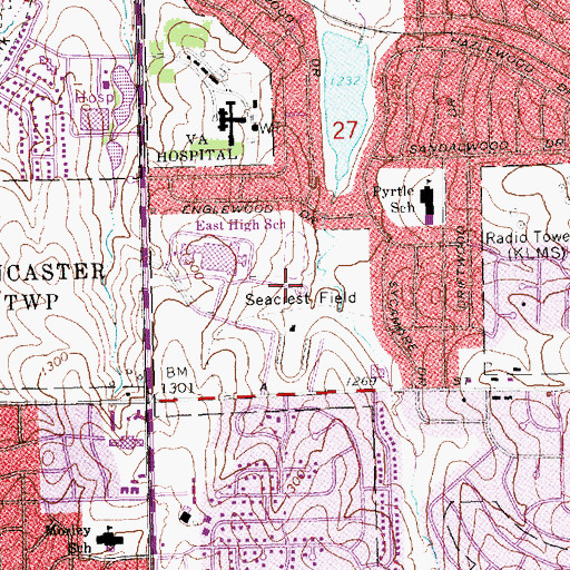 Topographic Map of Seacrest Field, NE