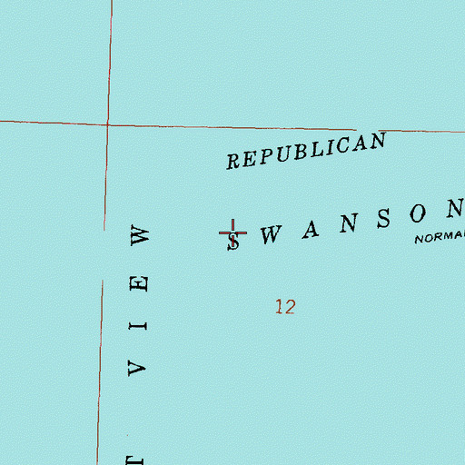 Topographic Map of Swanson Lake, NE