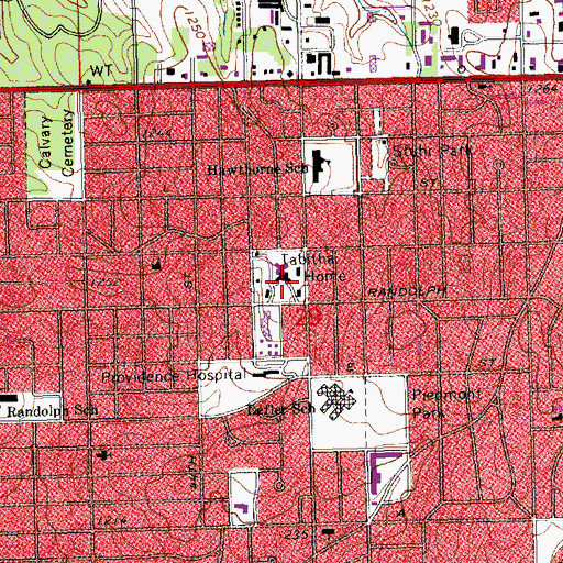 Topographic Map of Tabitha Home, NE