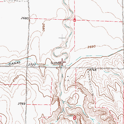 Topographic Map of Thompson Canyon, NE