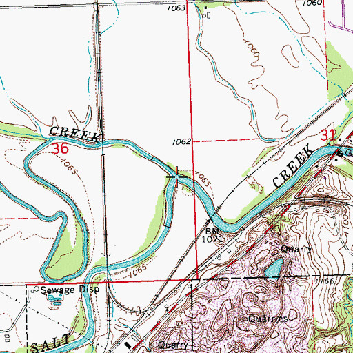 Topographic Map of Wahoo Creek, NE