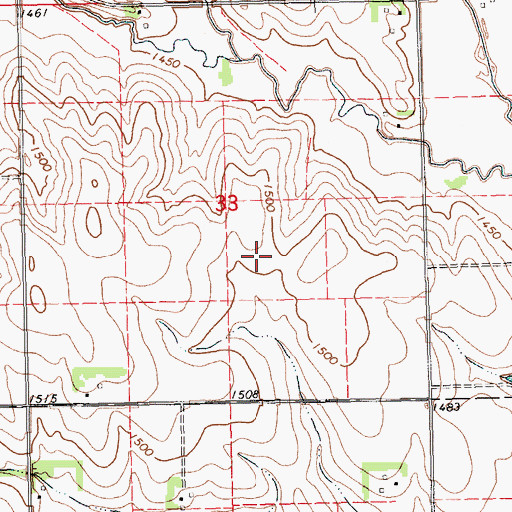 Topographic Map of Colfax County, NE