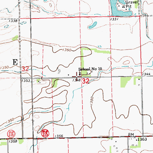 Topographic Map of School Number 10, NE