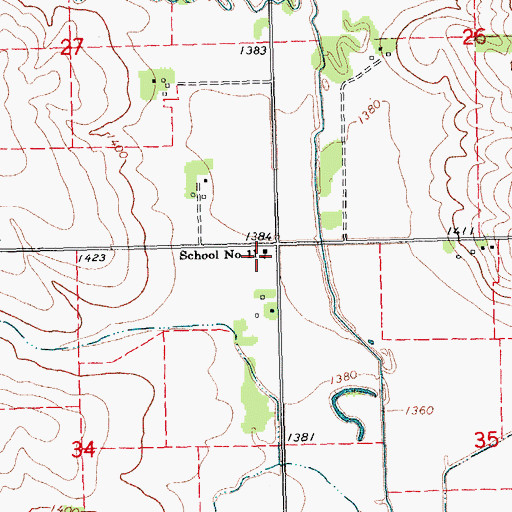 Topographic Map of School Number 11, NE