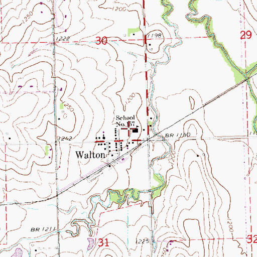 Topographic Map of School Number 157, NE