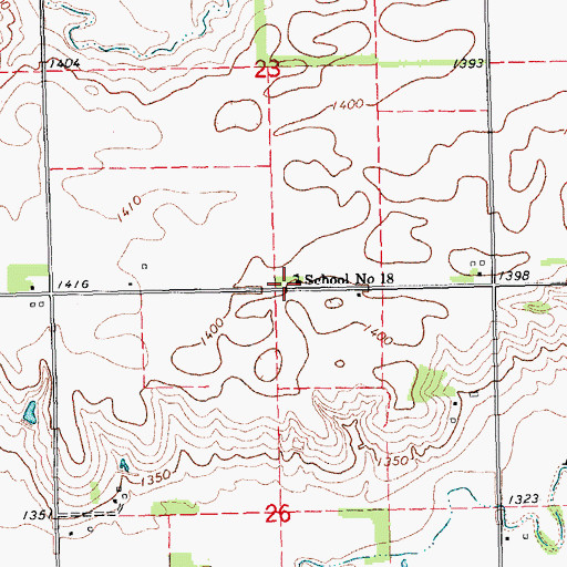 Topographic Map of School Number 18, NE