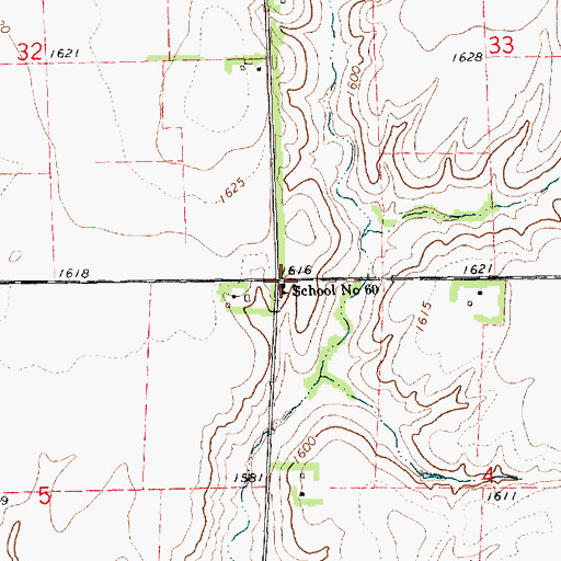 Topographic Map of School Number 60, NE