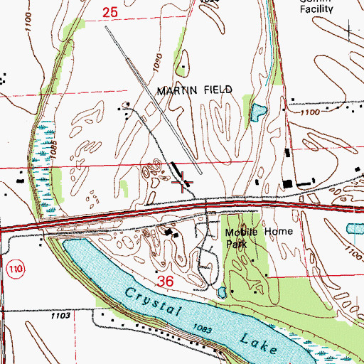 Topographic Map of Martin Field, NE