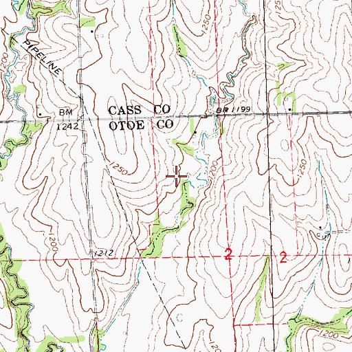 Topographic Map of KFRX-FM (Lincoln), NE