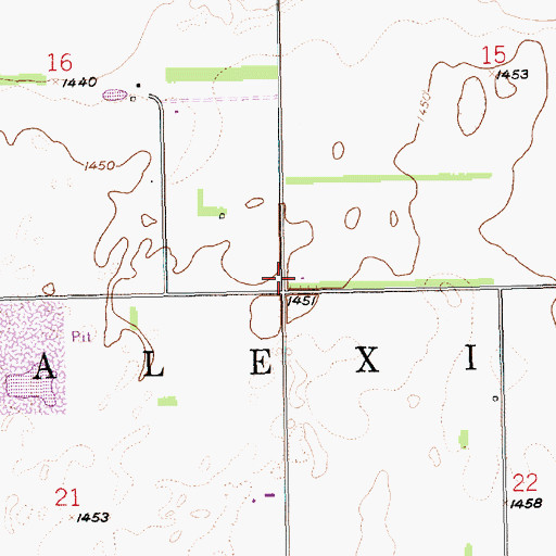 Topographic Map of Township of Alexis, NE