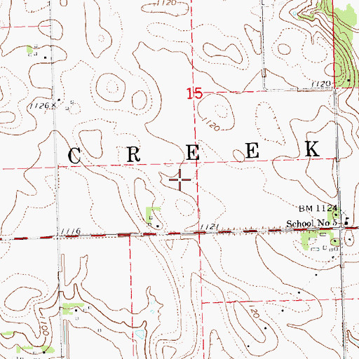 Topographic Map of Township of Clear Creek, NE