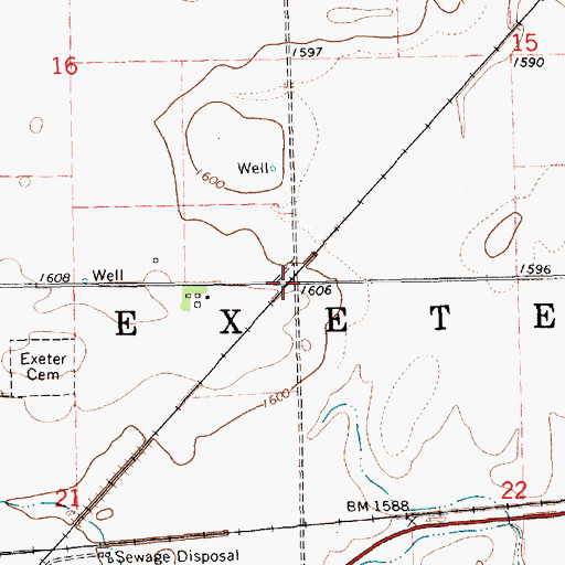 Topographic Map of Township of Exeter (historical), NE