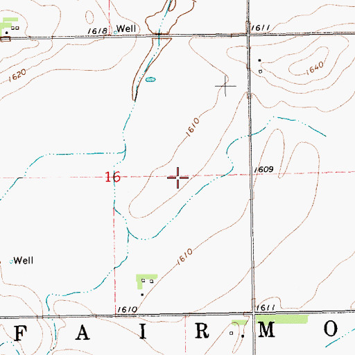 Topographic Map of Township of Fairmont (historical), NE