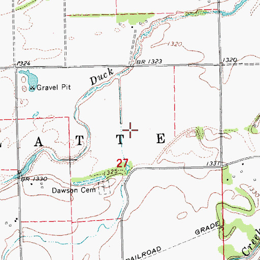 Topographic Map of Township of Platte, NE