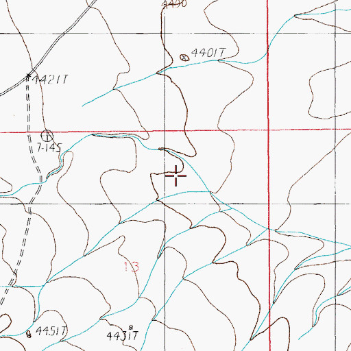 Topographic Map of Mud Springs Canyon, AZ