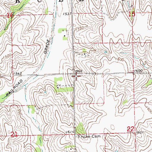 Topographic Map of Township of Skull Creek, NE