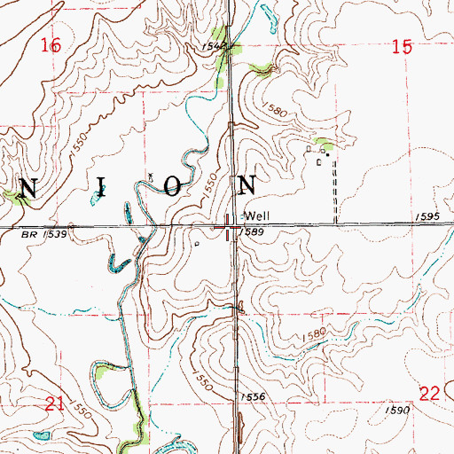 Topographic Map of Township of Union, NE