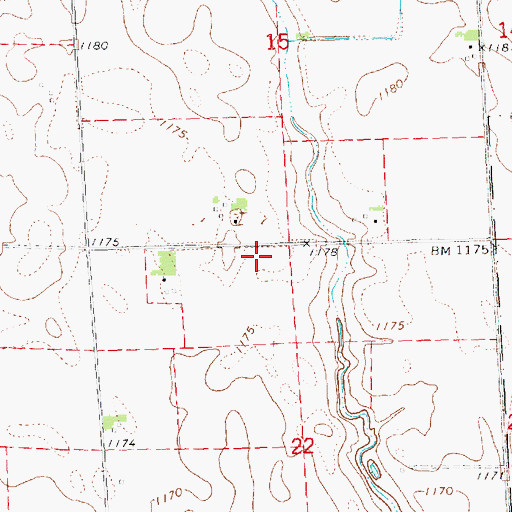 Topographic Map of Township of Wahoo, NE