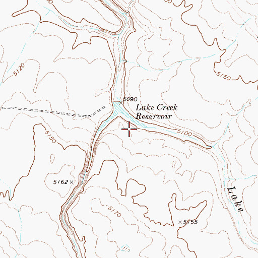 Topographic Map of Lake Creek, NV