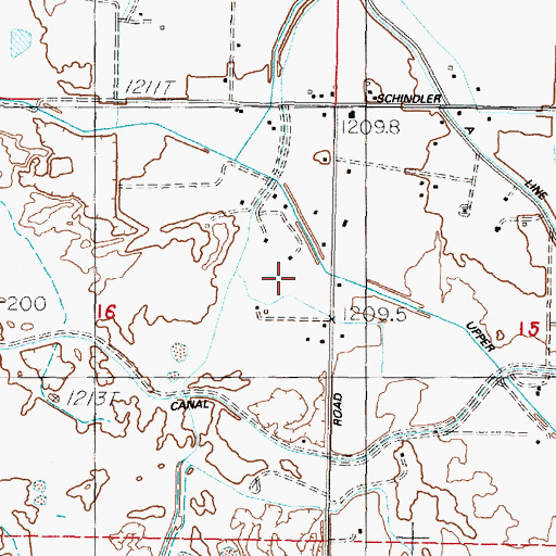 Topographic Map of Westside Drain, NV