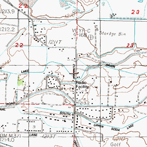 Topographic Map of Upper Soda Lake Drain, NV