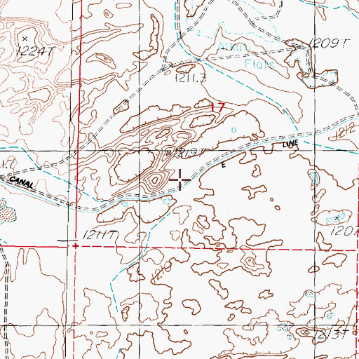 Topographic Map of E Line Canal, NV