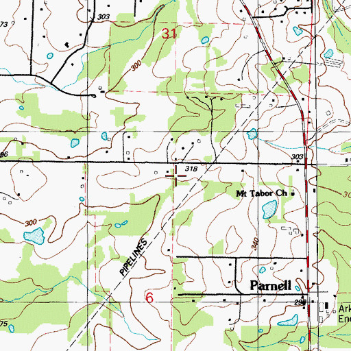 Topographic Map of KVQB-FM (Cabot), AR