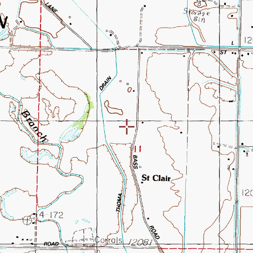 Topographic Map of Saint Clair School (historical), NV