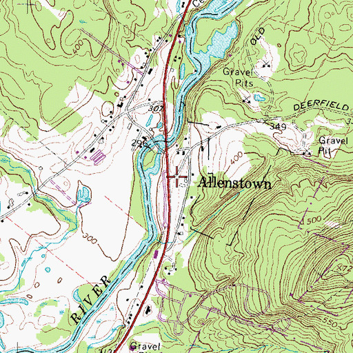 Topographic Map of Allenstown Elementary School, NH