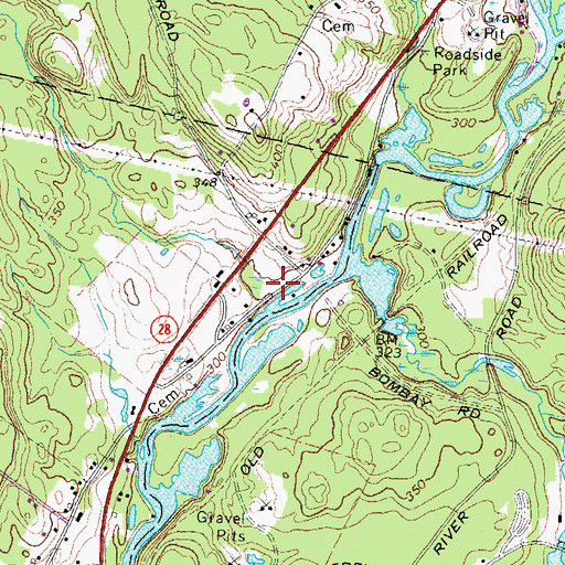 Topographic Map of Ames Brook, NH