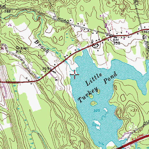 Topographic Map of Ash Brook, NH
