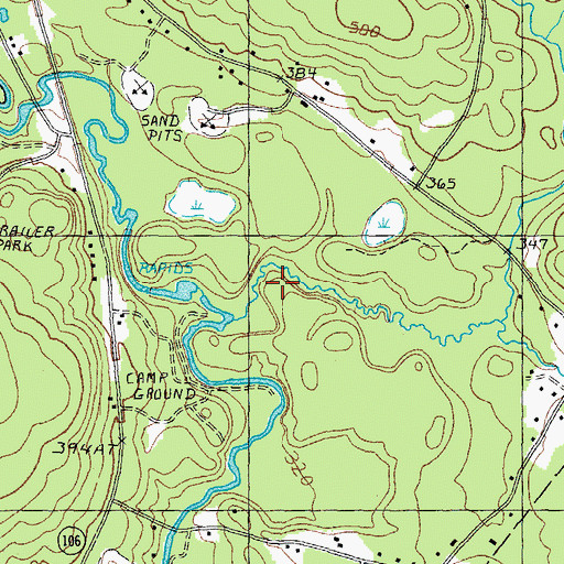 Topographic Map of Bee Hole Brook, NH