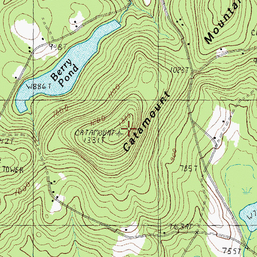 Topographic Map of Catamount Mountain, NH