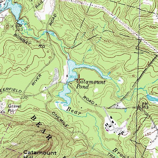 Topographic Map of Catamount Pond, NH