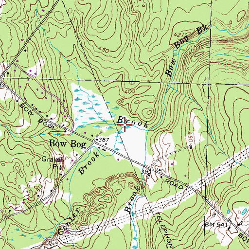 Topographic Map of Center Brook, NH