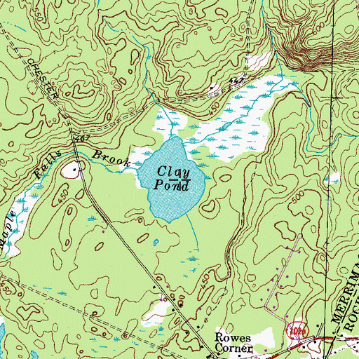 Topographic Map of Clay Pond, NH