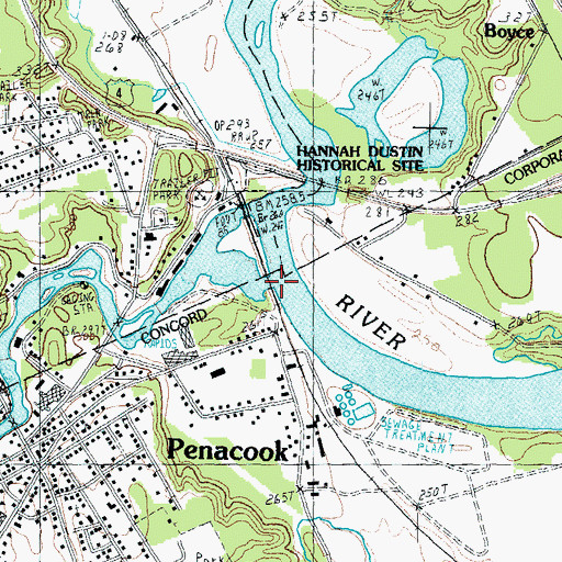 Topographic Map of Contoocook River, NH