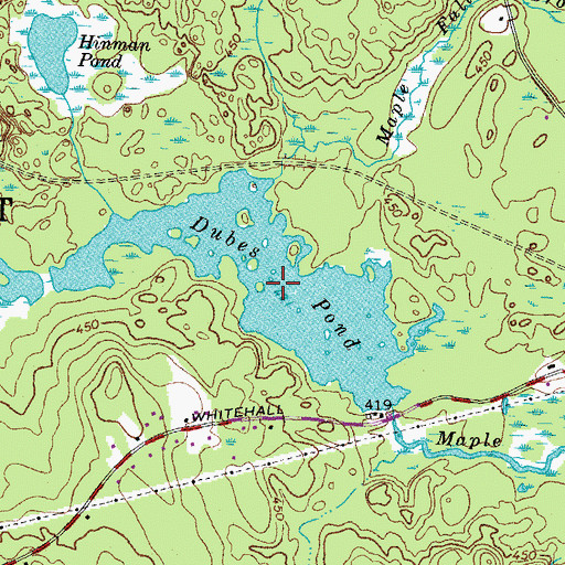 Topographic Map of Dubes Pond, NH