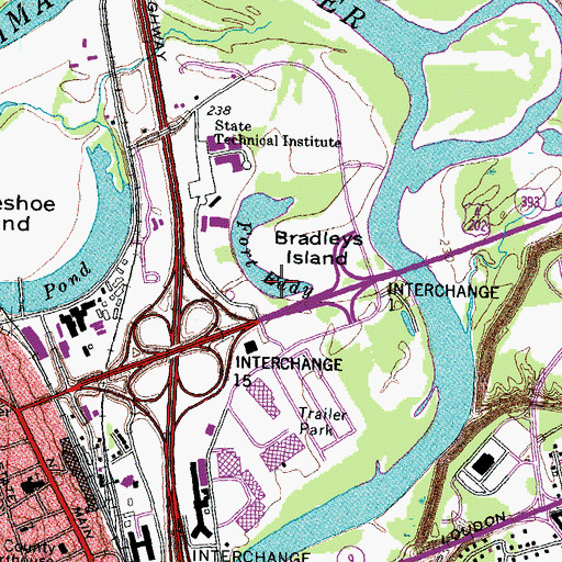Topographic Map of Fort Eddy, NH