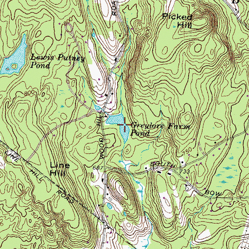 Topographic Map of Greylore Farm Pond, NH