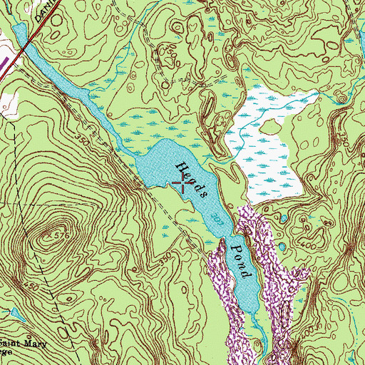Topographic Map of Heads Pond, NH