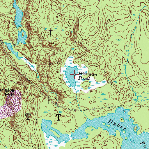 Topographic Map of Hinman Pond, NH