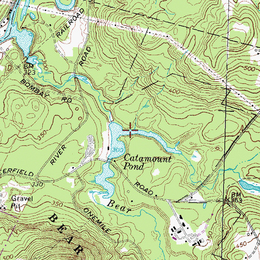Topographic Map of Little Bear Brook, NH